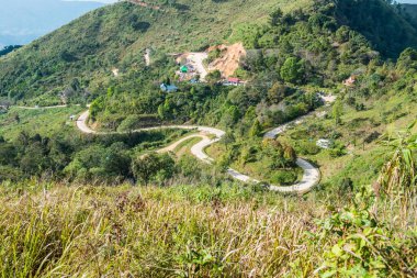 Tayland 'ın Chiangrai eyaletindeki Doi Pha Tang' da Dağ Manzarası.