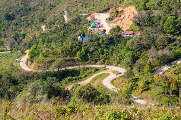 Road Winding Steep Doi Pha Tang Chiang Rai Province —  Fotos de Stock