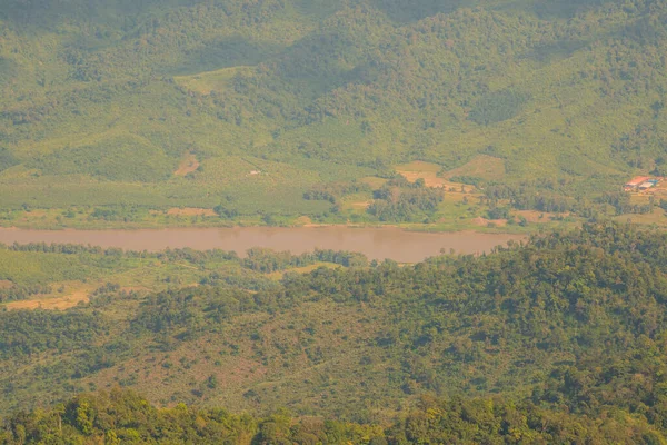 Вид Сверху Дой Пха Танг Провинции Чианграй Таиланд — стоковое фото