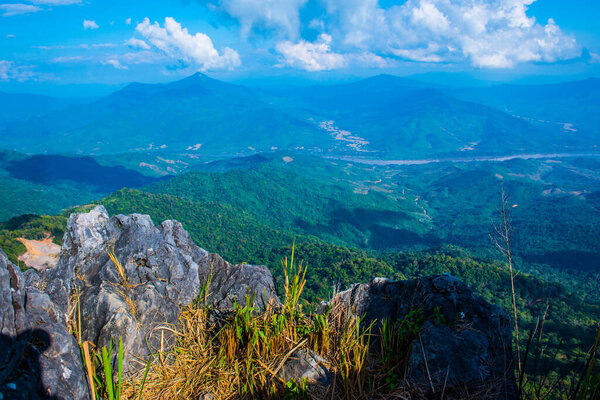 Top View at Doi Pha Tang in Chiangrai Province, Thailand.