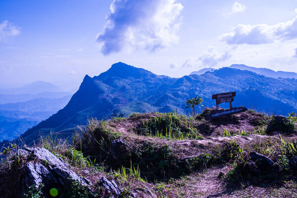 Mountain View at Doi Pha Tang in Chiangrai Province, Thailand.