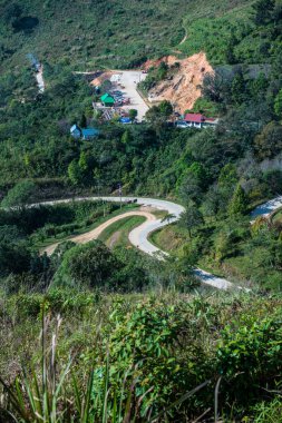 Tayland 'ın Chiangrai eyaletindeki Doi Pha Tang' da Dağ Manzarası.