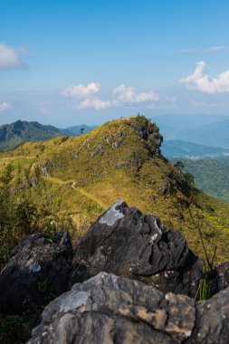 Tayland 'ın Chiangrai eyaletindeki Doi Pha Tang' da Dağ Manzarası.