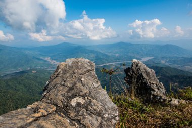 Chiangrai Eyaleti, Tayland 'da Doi Pha Tang' da Top View.