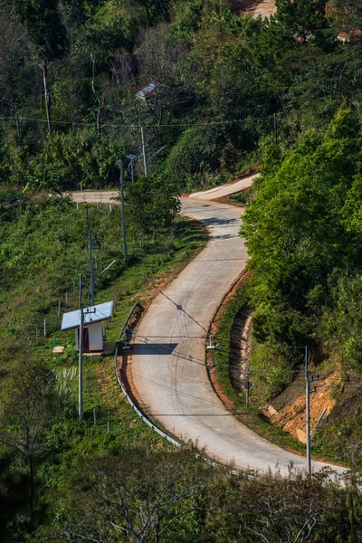 Estrada Para Doi Pha Tang Província Chiangrai Tailândia — Fotografia de Stock