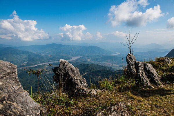 Top View at Doi Pha Tang in Chiangrai Province, Thailand.