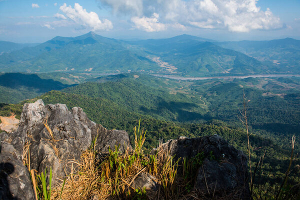 Top View at Doi Pha Tang in Chiangrai Province, Thailand.