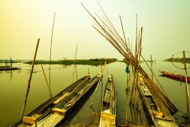Fishing boat in Kwan Phayao lake, Thailand.