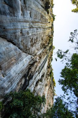 Cliff in tourist attraction of Phratupha rock painting, Lampang province.