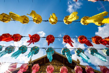 Lanna style lantern in Phra That Hariphunchai temple, Lamphun province.