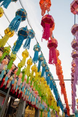 Lanna style lantern in Phra That Hariphunchai temple, Lamphun province.