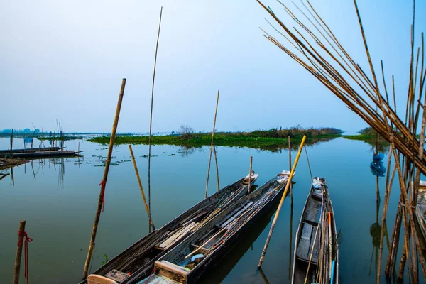 Stock image Fishing boat in Kwan Phayao lake, Thailand.