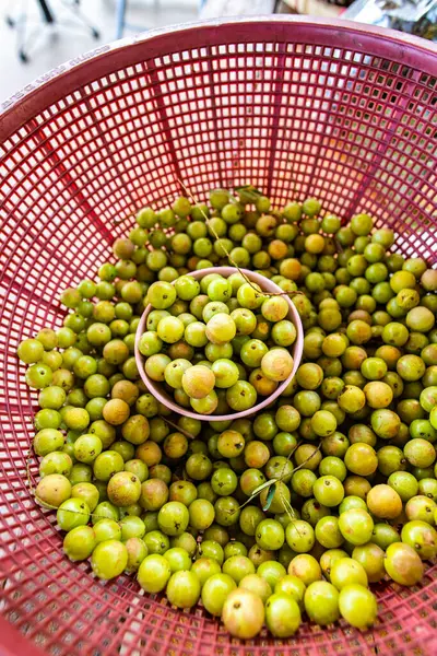 stock image Emblica fruit in the basket, Thailand.