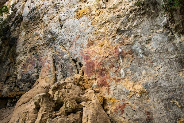 Ancient Drawing Phratupha Rock Painting Lampang Province — Stockfoto