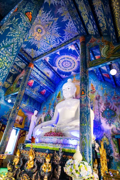 Chiang Rai Thailand Жовтня 2019 Білий Будда Храмі Ронг Фор — стокове фото