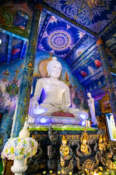 Chiang Rai Thaïlande Octobre 2019 Bouddha Blanc Dans Temple Rong — Photo