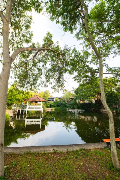 stock image LAMPHUN, THAILAND - November 9, 2019 : Small public park in Lamphun province, Thailand.