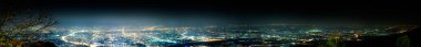Panorama Night View of Chiang Mai Cityscape, Thailand.