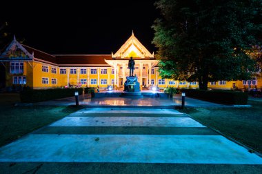 LAMPANG, THAILAND - March 5, 2020 : Lampang Museum at Night, Thailand.