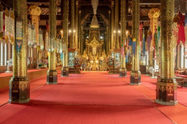 CHIANG MAI, THAILAND - 29 Mart 2020 Wat Pa Dara Phirom kraliyet tapınağı, Chiang Mai.