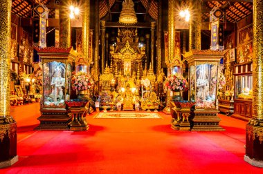 CHIANG MAI, THAILAND - 29 Mart 2020 Wat Pa Dara Phirom kraliyet tapınağı, Chiang Mai.