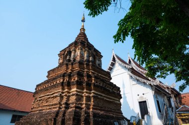 Ancient Pagoda in Jedlin Temple, Chiang Mai Province.
