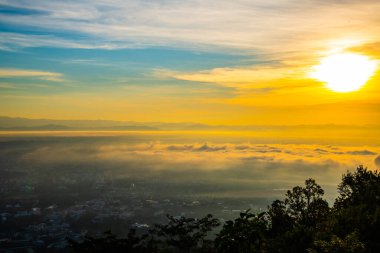 Morning sky with cloud in Chiang Mai city, Thailand.