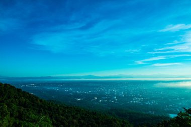 Chiang Mai şehri, sabah gökyüzü, Tayland.