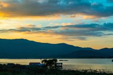 Doi Tao lake in the evening, Chiangmai province.