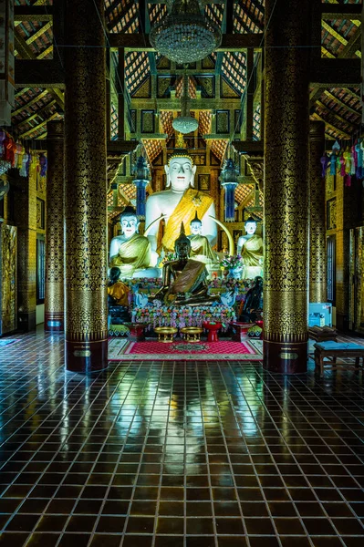 Chiang Mai Tailandia Abril 2020 Estatua Buda Blanco Luang Pho — Foto de Stock