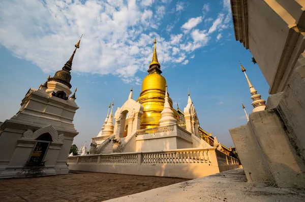 Ват Суан Док Храм Бупхарам Провинции Чиангмай Таиланд — стоковое фото