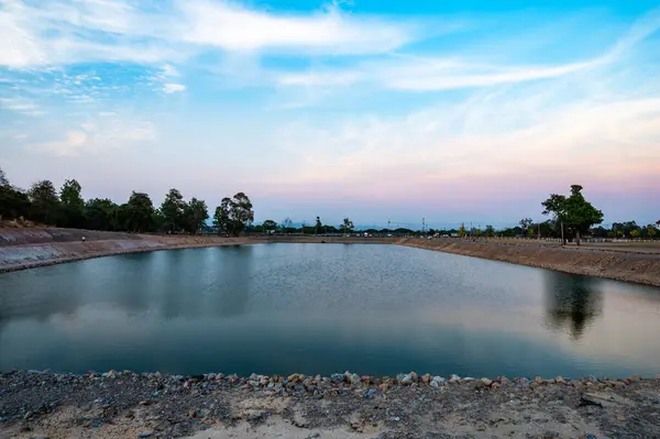 Reservoir Walkway Sunset Chiang Mai Province — 스톡 사진