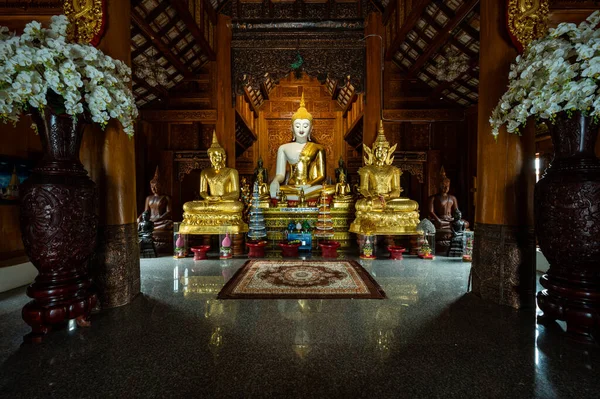 White Buddha Statue Ban Den Temple Chiang Mai Province — Photo