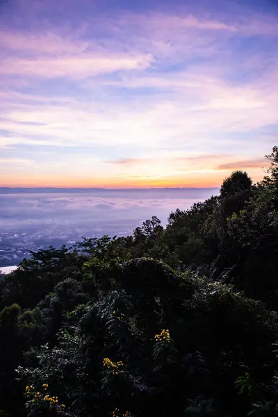 Chiang Mai City Morning Sky Thailand — Fotografia de Stock