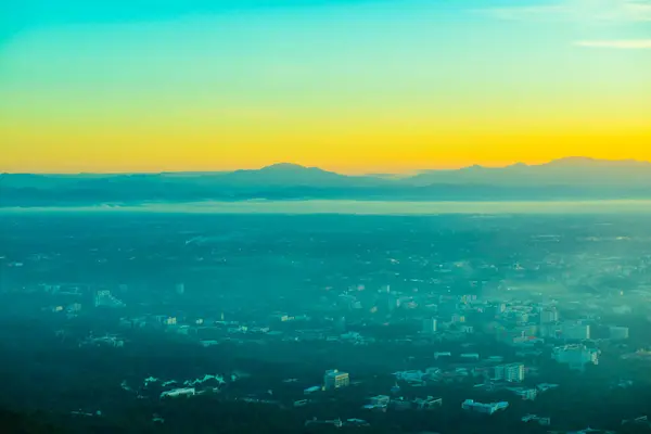 stock image Chiang Mai city with morning sky, Thailand.