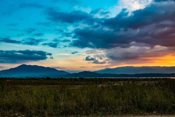 stock image Doi Tao lake in the evening, Chiangmai province.