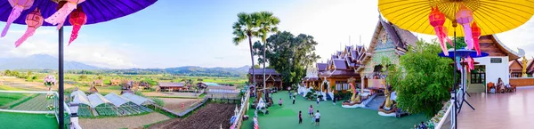 Nan Thailand November 2020 Panorama View Thai Style Building Rice — Photo