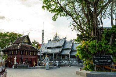 CHIANG MAI, THAILAND - 22 Mart 2022 Sri Suphan Tapınağındaki Gümüş Kilise, Chiang Mai Eyaleti.