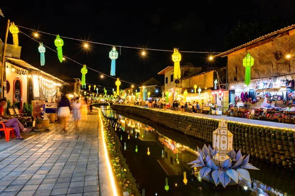 Chiang Mai Thailand November 2022 Khlong Mae Kha Floating Market —  Fotos de Stock
