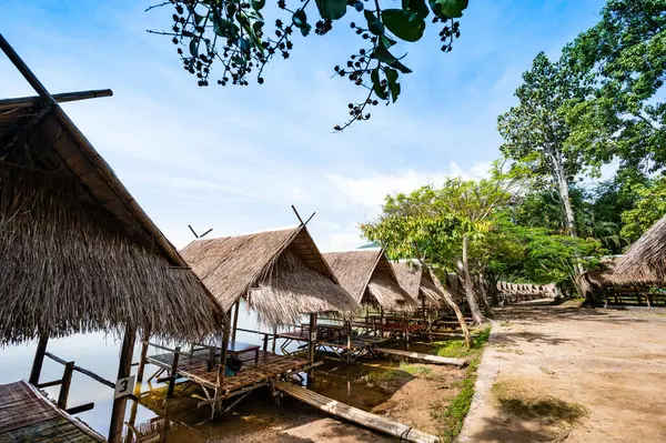 Hut Living Huay Tueng Thao Lake Chiang Mai Province — Stockfoto