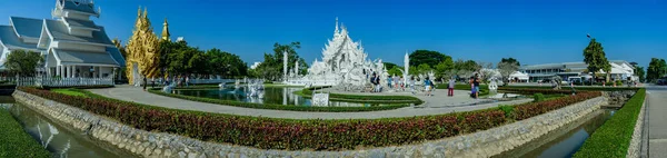 Chiang Rai Thailand November 2020 Panorama View Rong Khun Temple — Stock Photo, Image