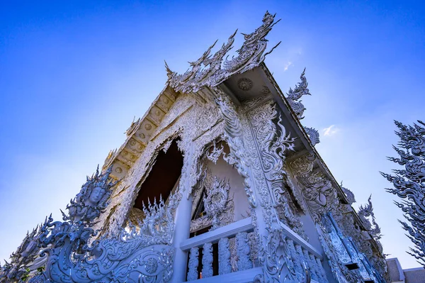 Beautiful White Church Rong Khun Temple Chiang Rai Province — Stockfoto