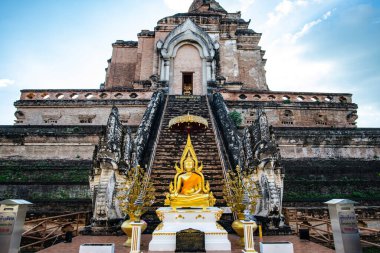 Ancient pagoda in Chedi Luang Varavihara temple, Chiangmai province.