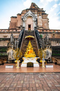Ancient pagoda in Chedi Luang Varavihara temple, Chiangmai province.