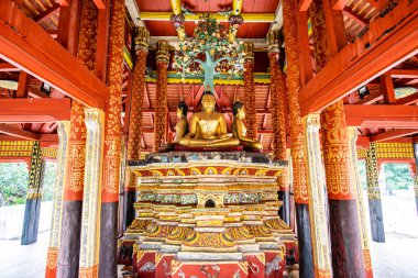 Ancient Buddha in Pong Sanuk temple, Lampang province.