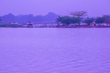 Tilok Aram temple in Kwan Phayao lake, Thailand.