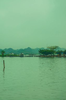 Tilok Aram temple in Kwan Phayao lake, Thailand.