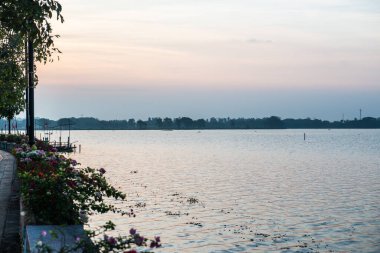 Kwan Phayao Gölü kış mevsiminde, Tayland.