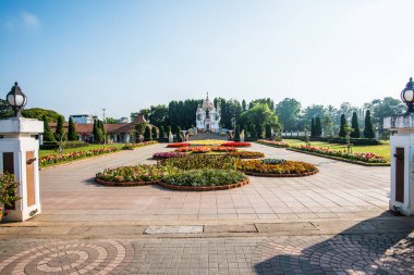 Pho Khun Ngam Muang Anıtı Kwan Phayao Gölü, Tayland.