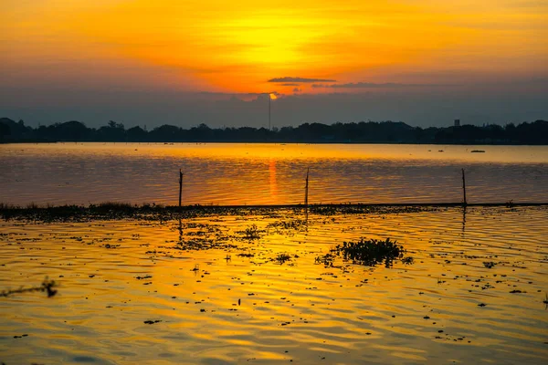 Lago Kwan Phayao Por Mañana Tailandia — Foto de Stock